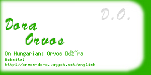 dora orvos business card